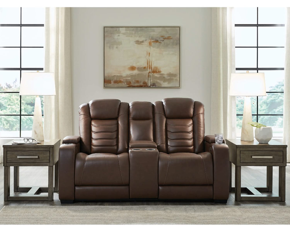 Loveseat reclinable eléctrico de alto impacto con consola