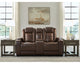 Loveseat reclinable eléctrico de alto impacto con consola