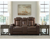 Loveseat reclinable eléctrico de alto impacto con consola