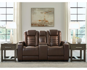 Loveseat reclinable eléctrico de alto impacto con consola