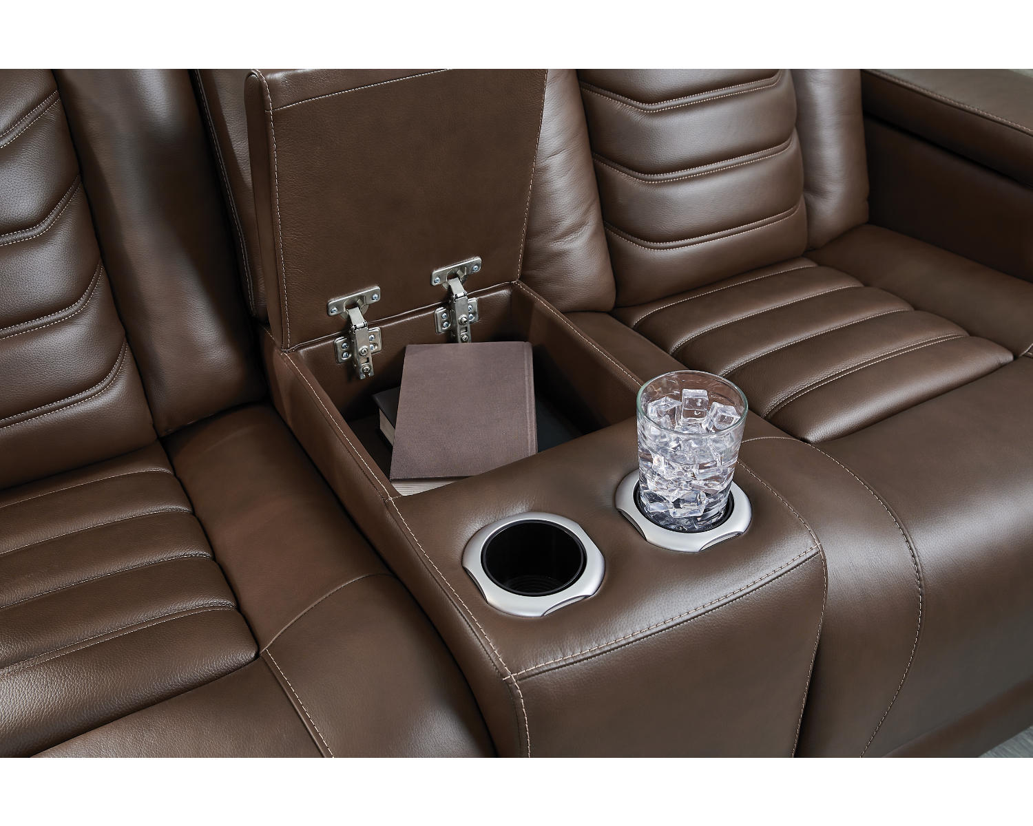 High Impact Power Reclining Loveseat with Console