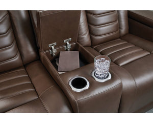 Loveseat reclinable eléctrico de alto impacto con consola