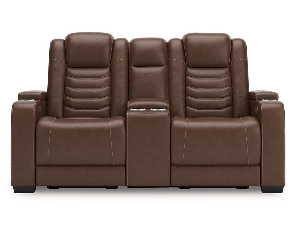 Loveseat reclinable eléctrico de alto impacto con consola