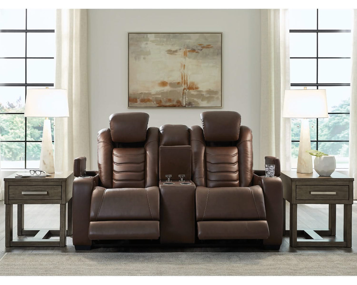 Loveseat reclinable eléctrico de alto impacto con consola