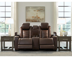 Loveseat reclinable eléctrico de alto impacto con consola