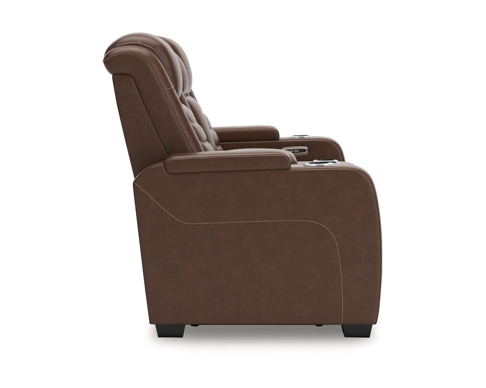 Loveseat reclinable eléctrico de alto impacto con consola
