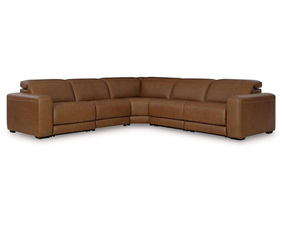 Seccional reclinable eléctrico Magic Man de 5 piezas