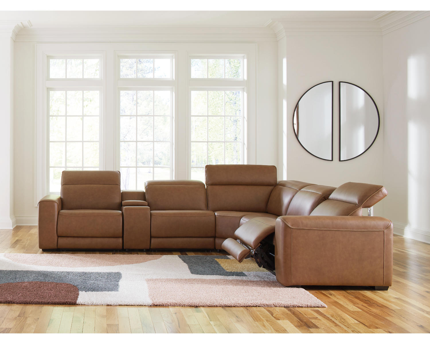 Magic Man 6-Piece Power Reclining Sectional with Console