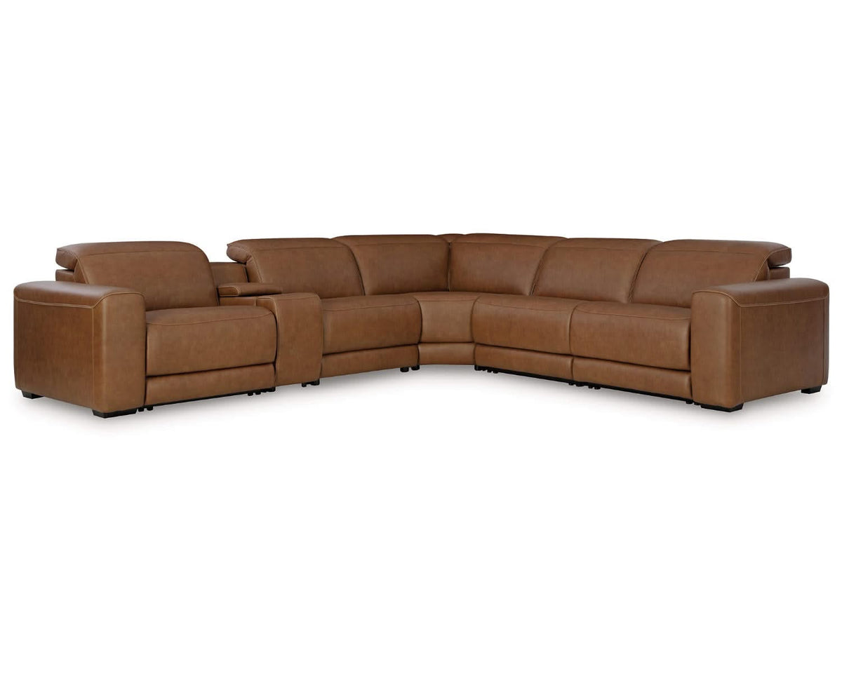 Magic Man 6-Piece Power Reclining Sectional with Console