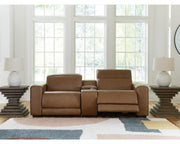 Magic Man 2-Piece Power Reclining Sectional Loveseat with Console