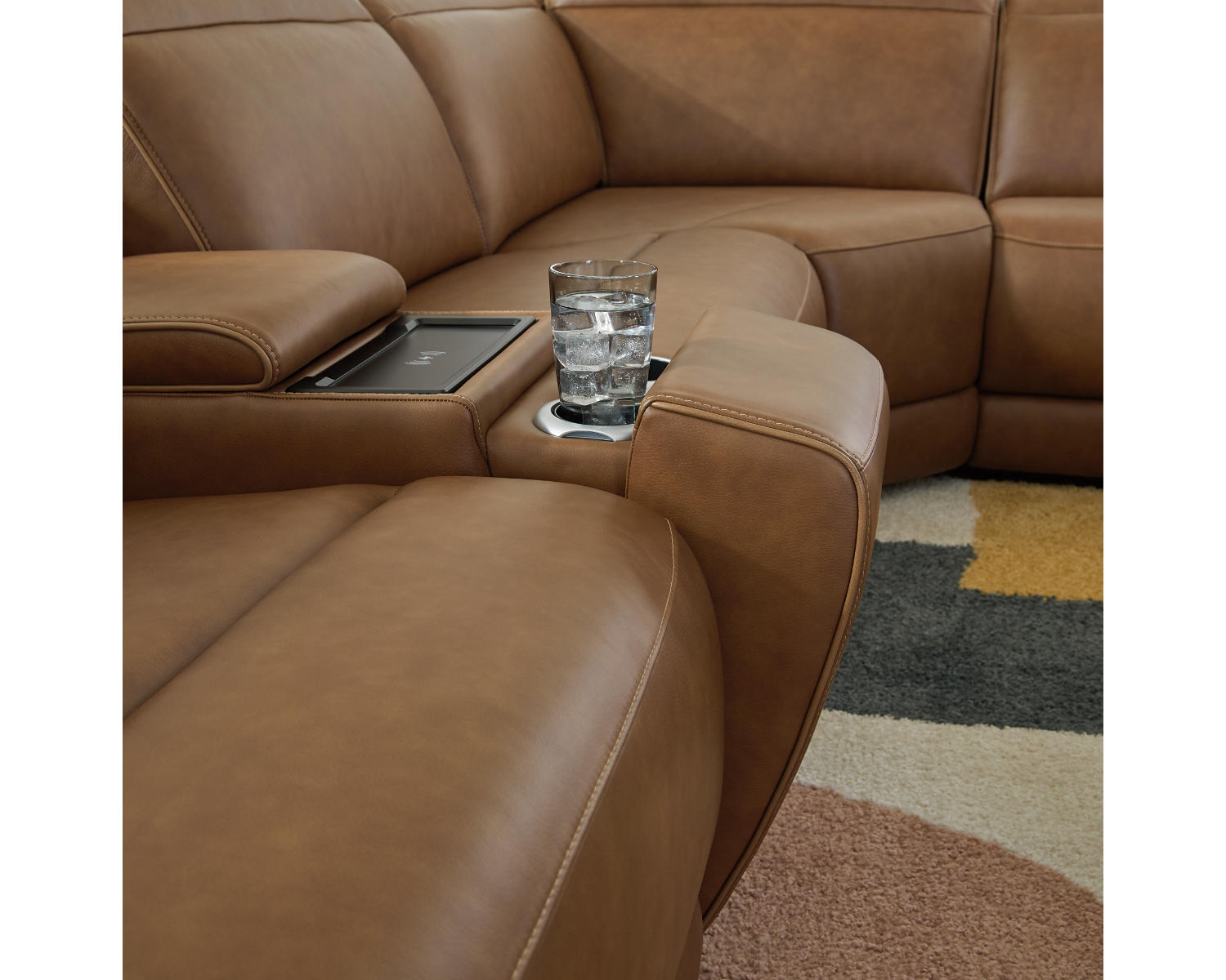 Magic Man 6-Piece Power Reclining Sectional with Console