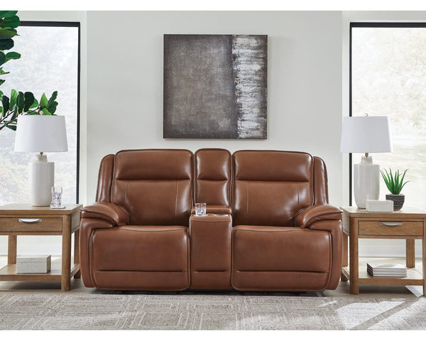 Loveseat reclinable eléctrico Healy Pier con consola