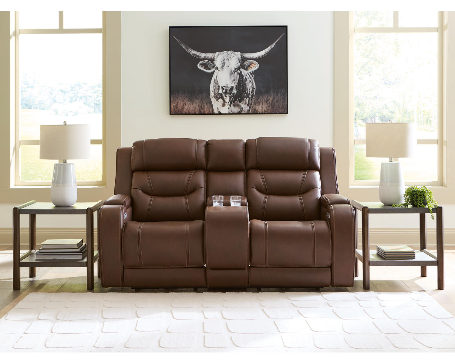 Knightington Power Reclining Loveseat with Audio Seating