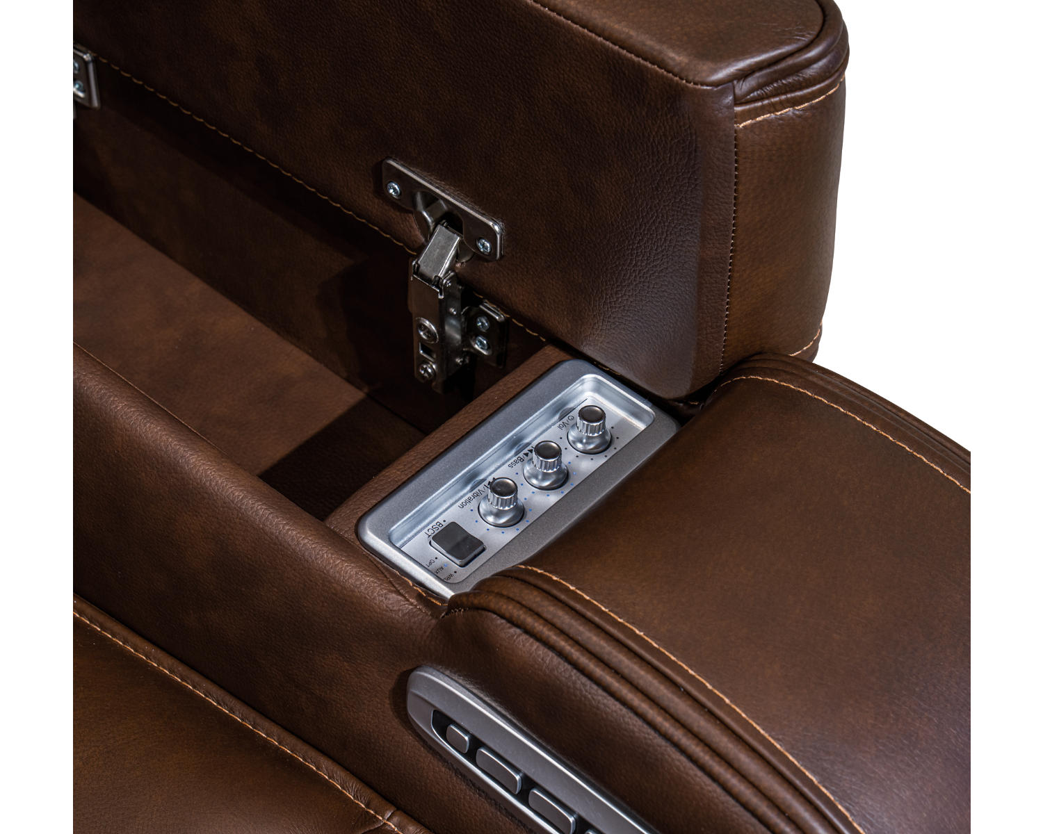 Knightington Power Reclining Sofa with Audio Seating