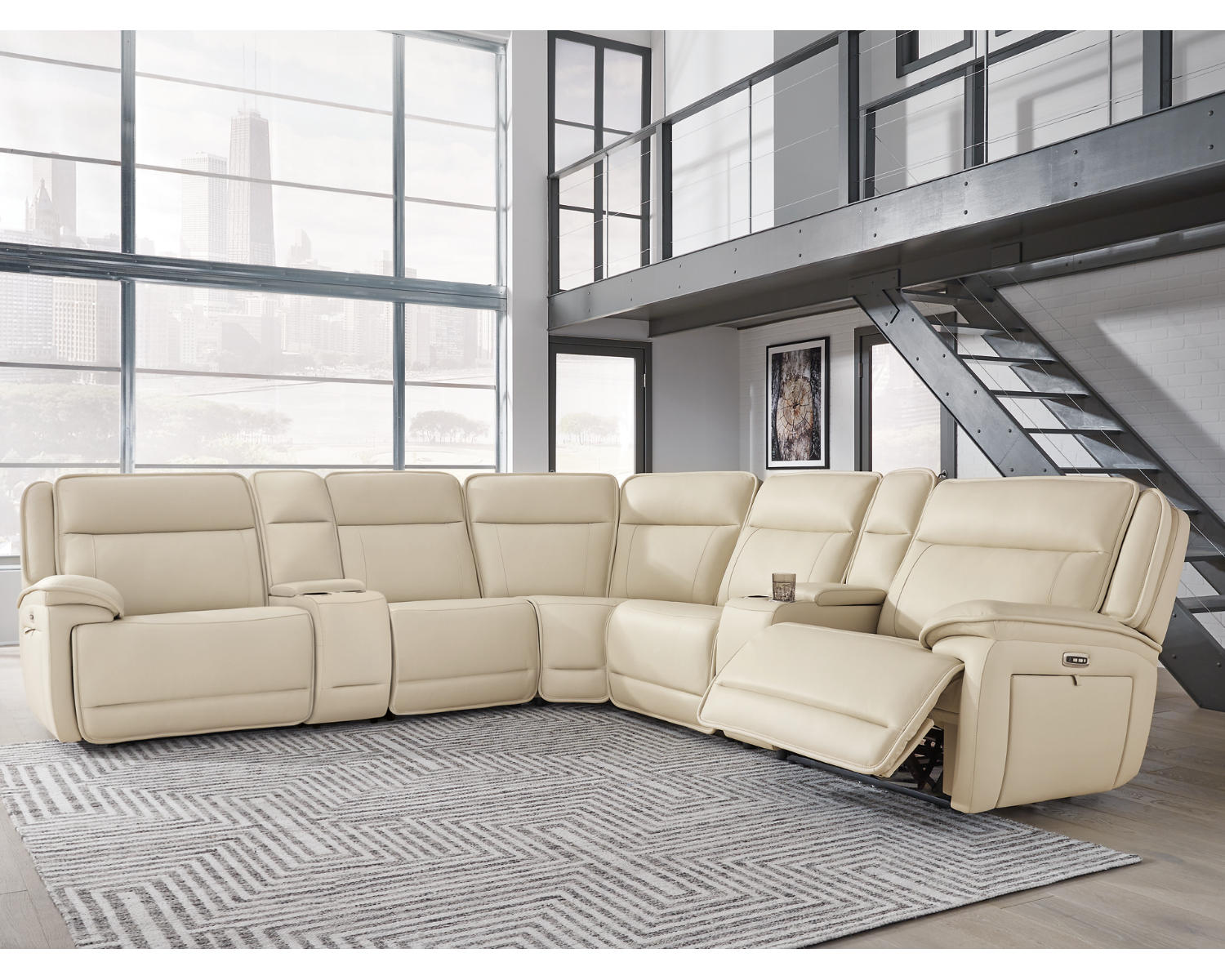 Double Deal 7-Piece Reclining Sectional with 2 Consoles