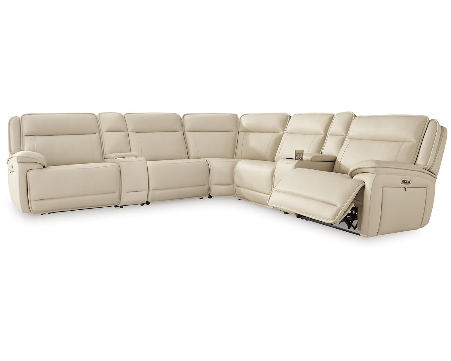 Double Deal 7-Piece Reclining Sectional with 2 Consoles