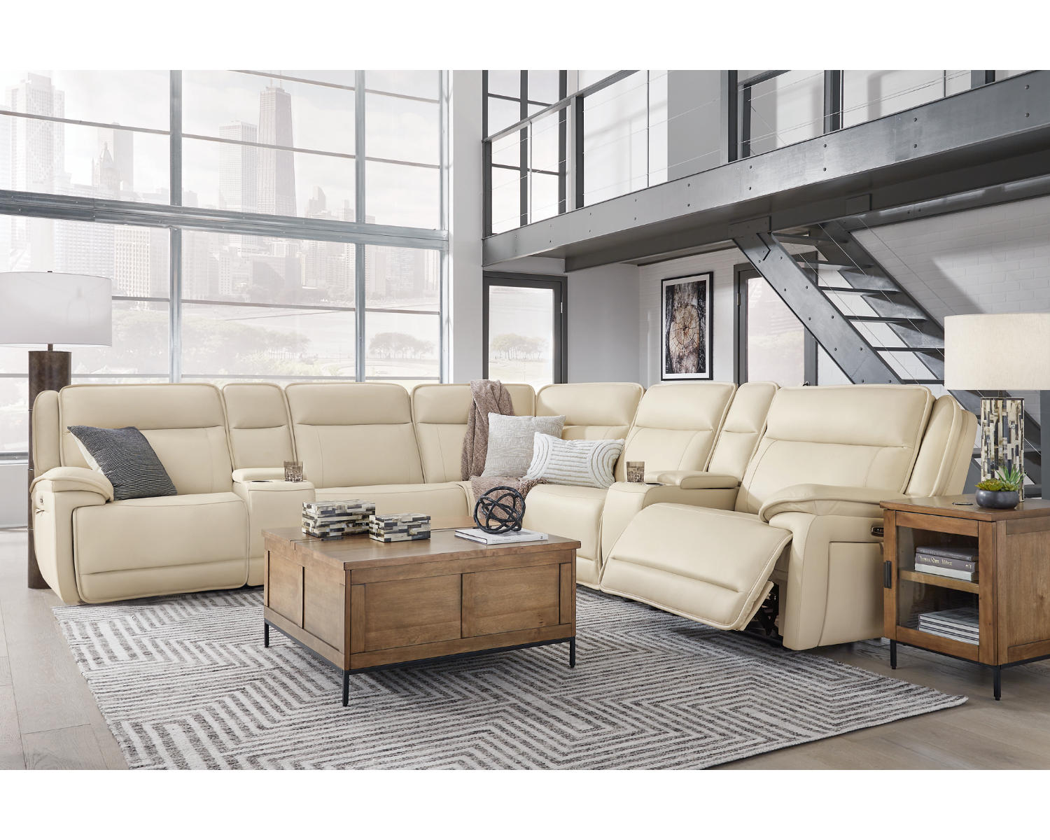 Double Deal 7-Piece Reclining Sectional with 2 Consoles