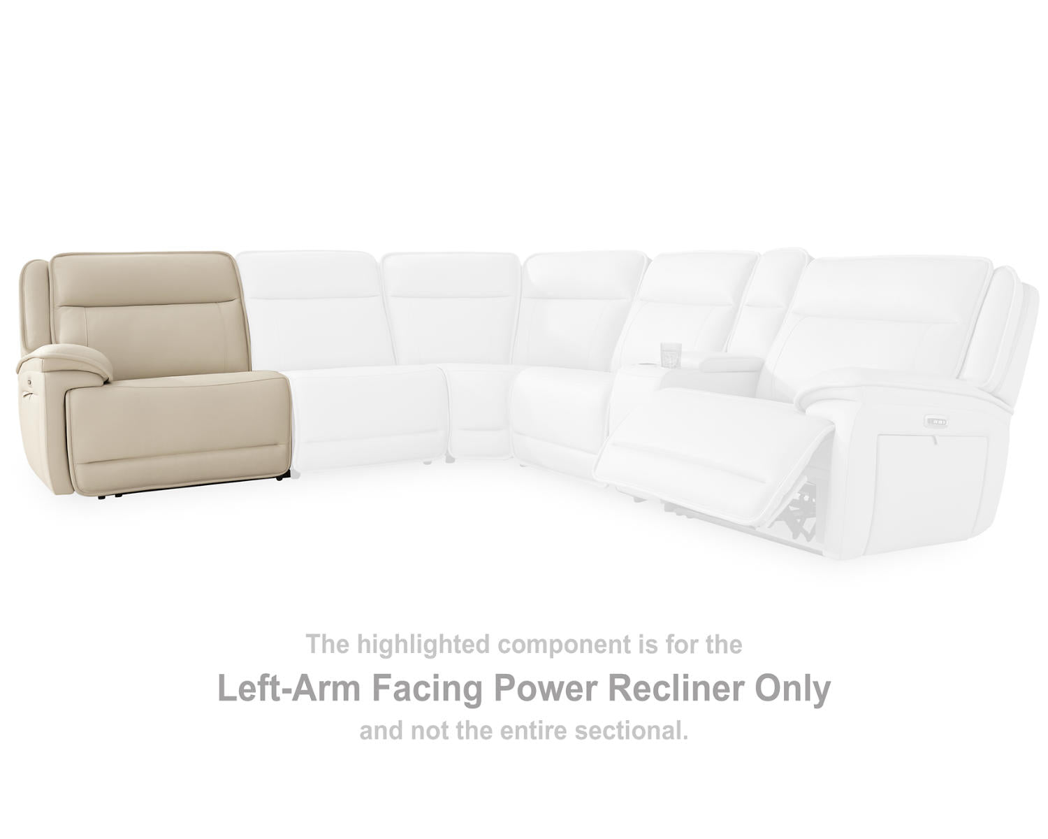 Double Deal Left-Arm Facing Power Recliner
