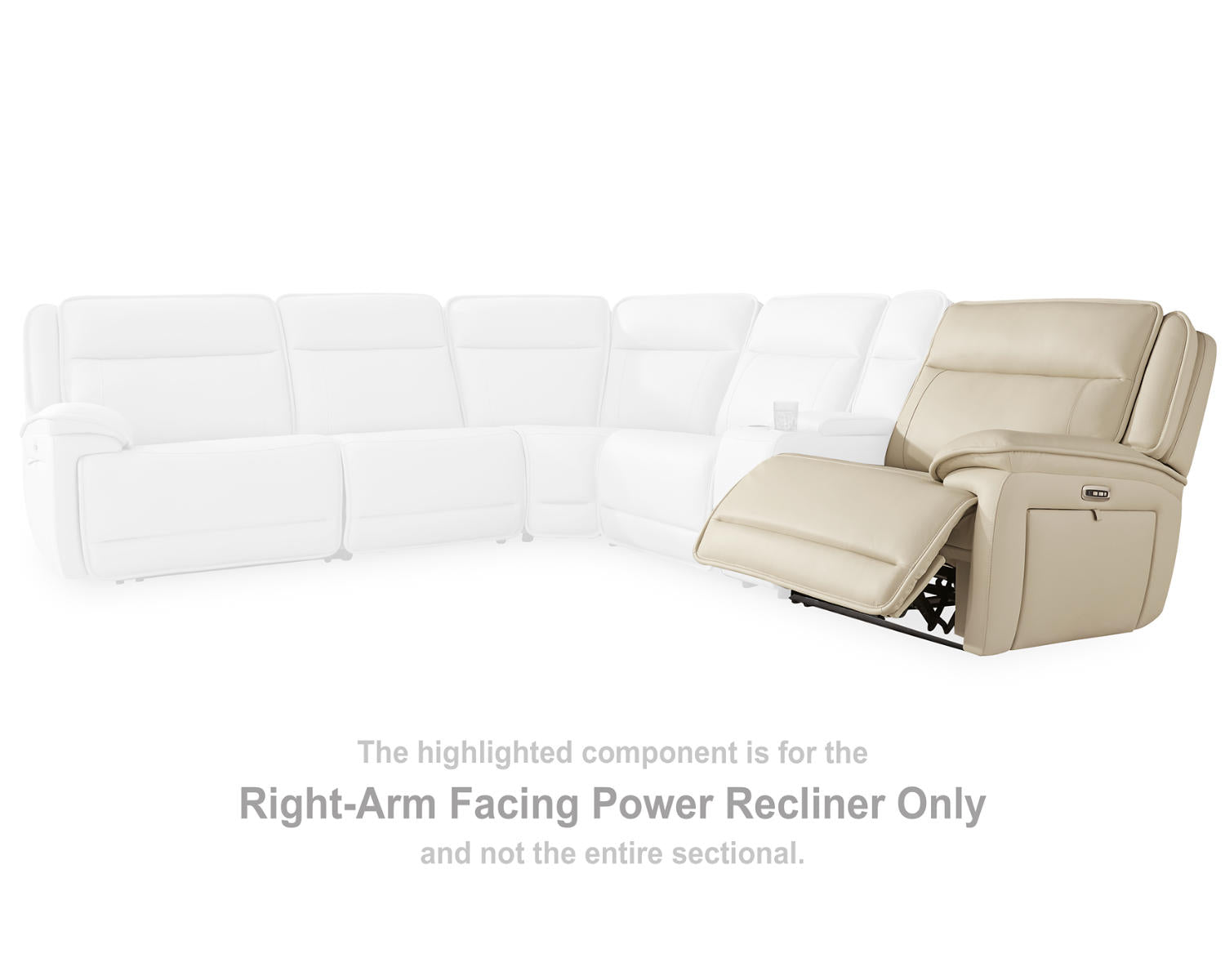 Double Deal Right-Arm Facing Power Recliner