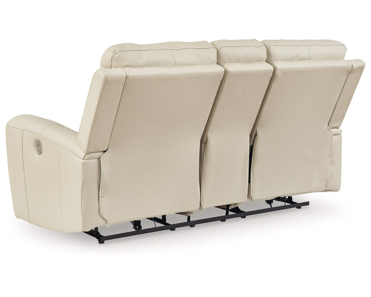 Loveseat reclinable eléctrico Dahlmoore con consola