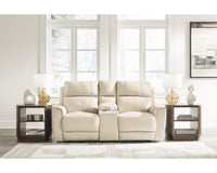 Loveseat reclinable eléctrico Dahlmoore con consola