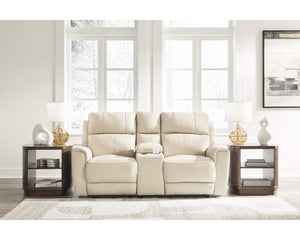 Loveseat reclinable eléctrico Dahlmoore con consola