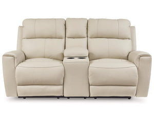 Loveseat reclinable eléctrico Dahlmoore con consola