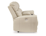 Loveseat reclinable eléctrico Dahlmoore con consola
