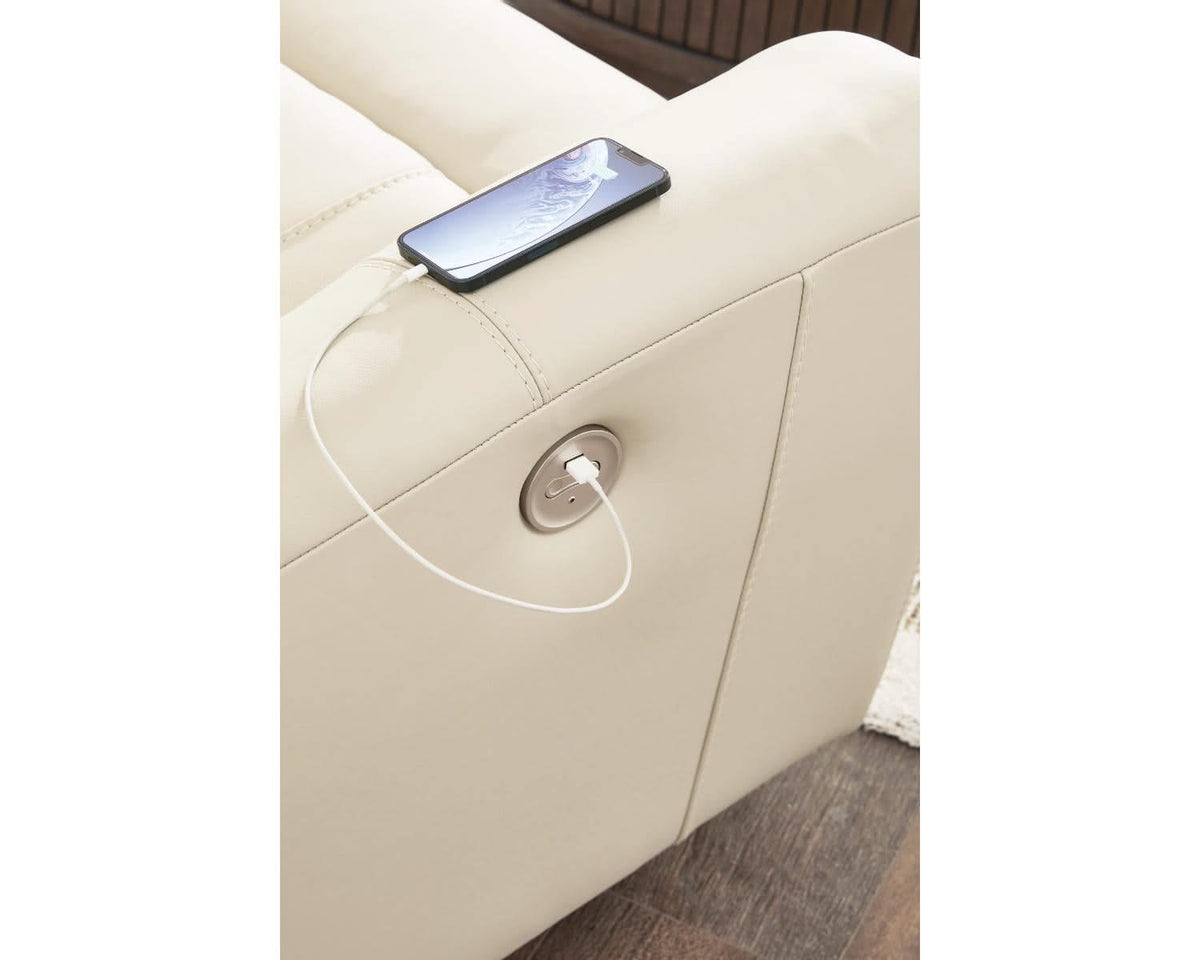 Loveseat reclinable eléctrico Dahlmoore con consola