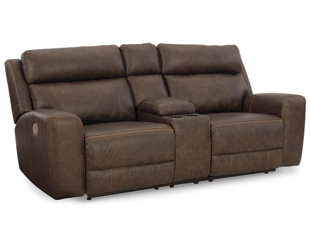 Loveseat reclinable eléctrico romano con consola