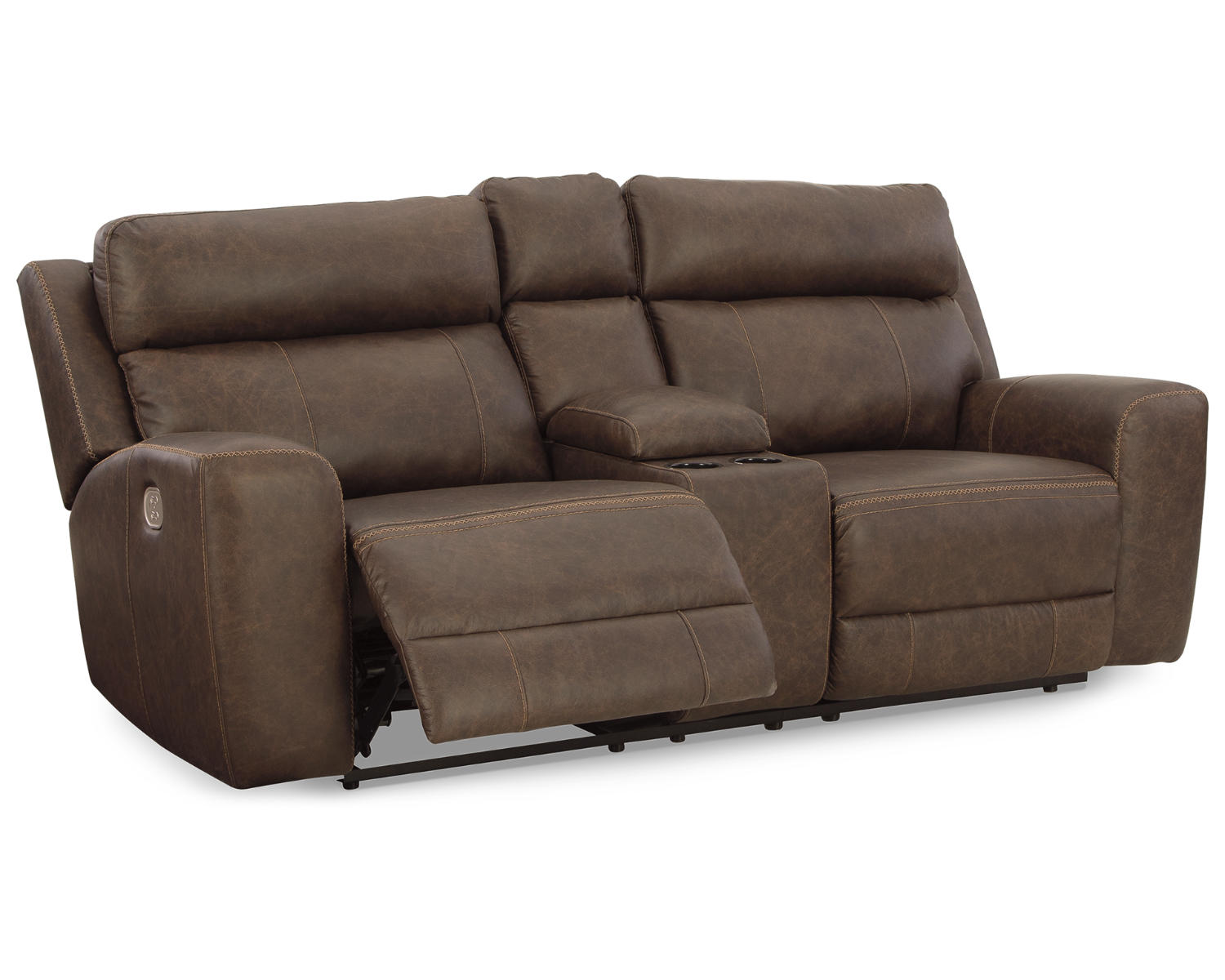 Roman Power Reclining Loveseat with Console