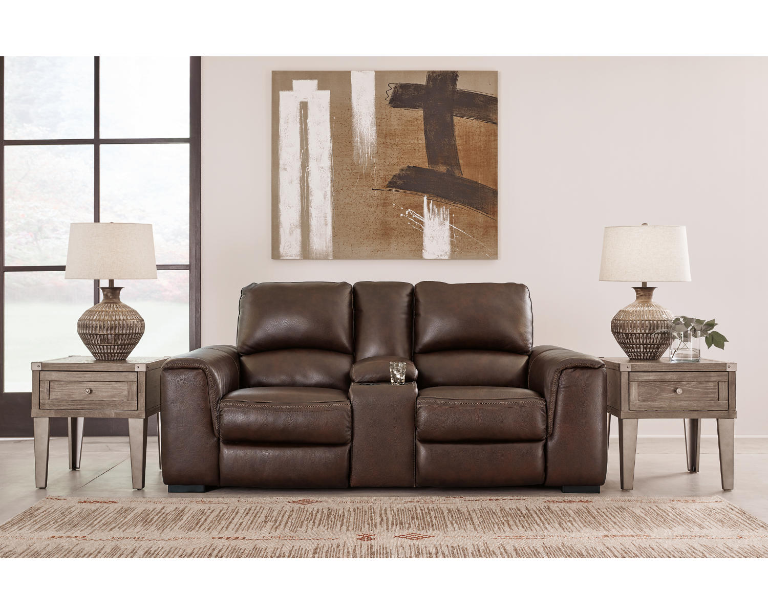 Alessandro Power Reclining Loveseat with Console