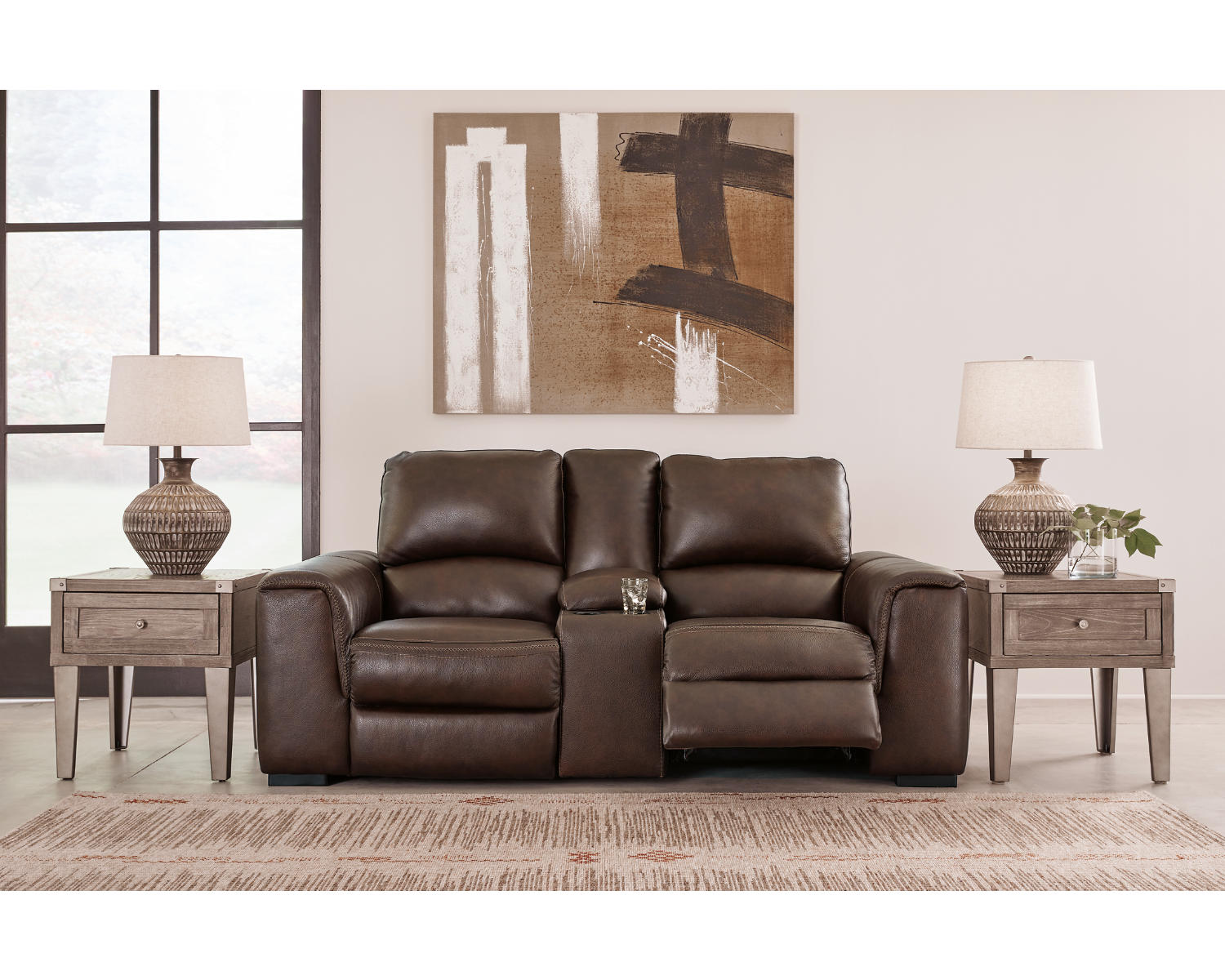 Alessandro Power Reclining Loveseat with Console
