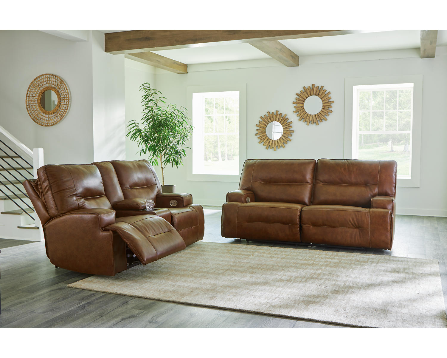 Francesca Power Reclining Sofa and Loveseat