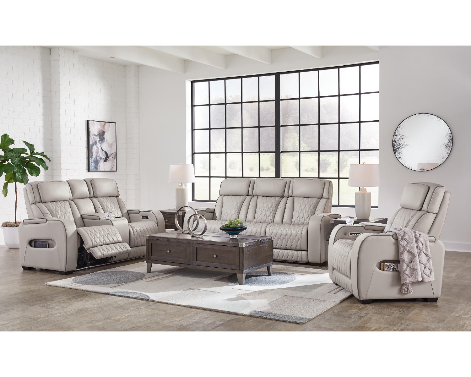 Boyington Power Reclining Sofa, Loveseat and Recliner