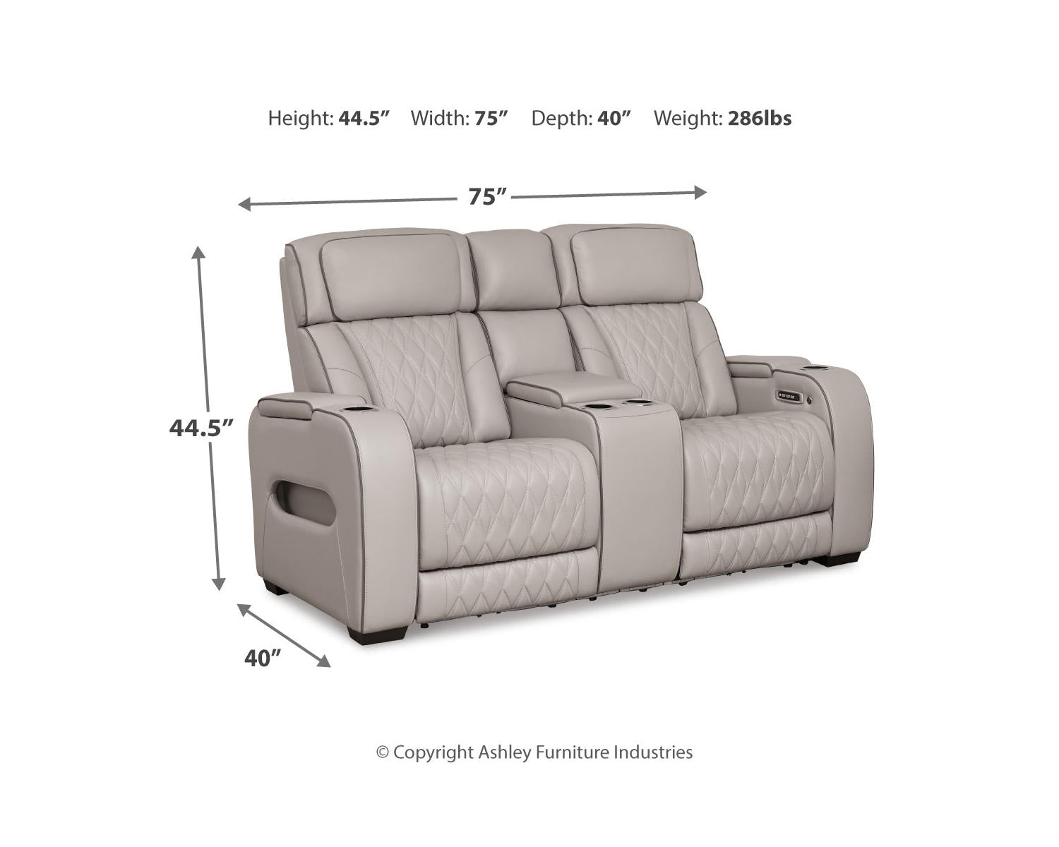 Boyington Power Reclining Loveseat with Console
