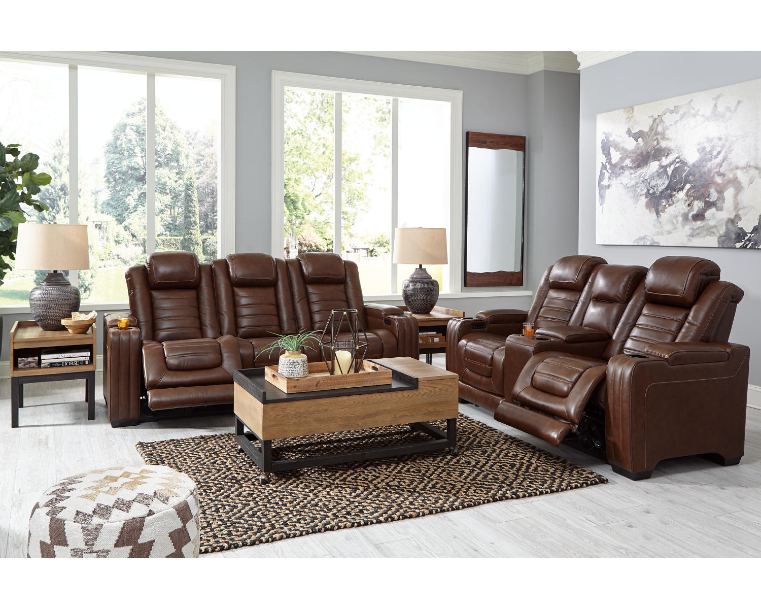 Backtrack Power Reclining Sofa and Loveseat