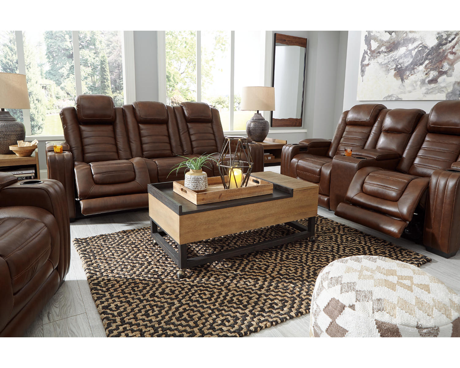 Backtrack Power Reclining Sofa and Loveseat