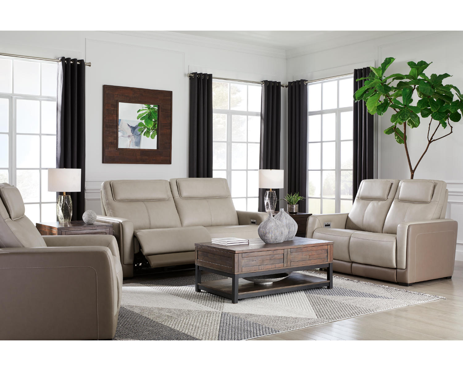Battleville Power Reclining Sofa, Loveseat and Recliner