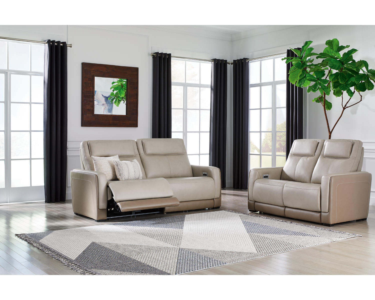 Battleville Power Reclining Sofa and Loveseat