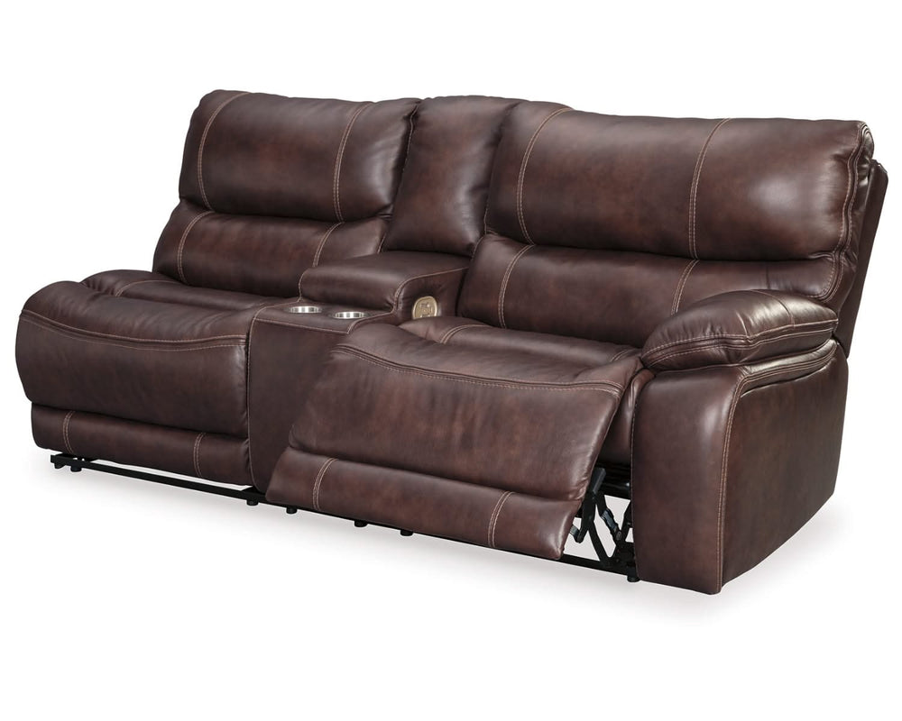 Loveseat eléctrico reclinable con brazo derecho y consola Muirfield