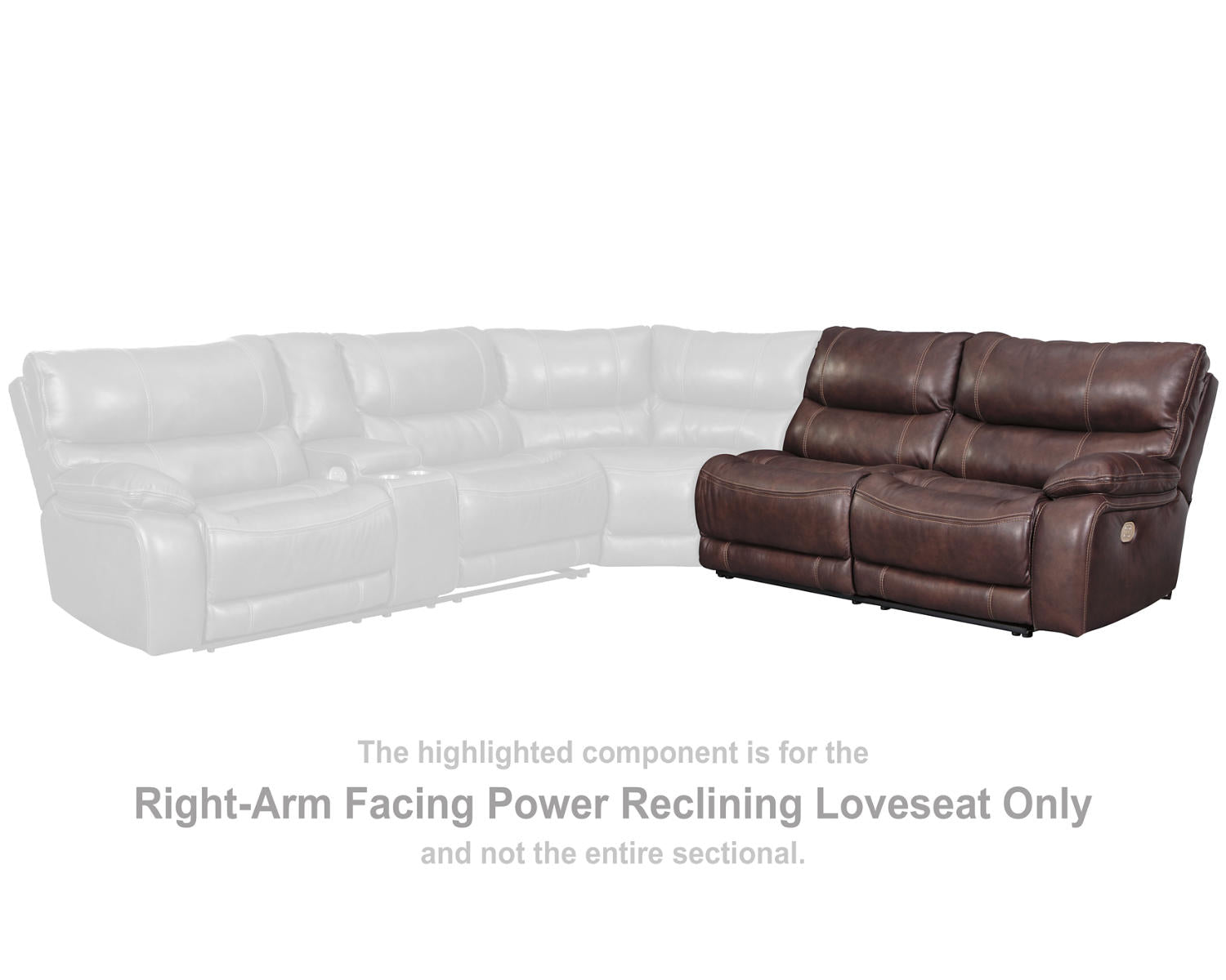Muirfield Right-Arm Facing Power Reclining Loveseat