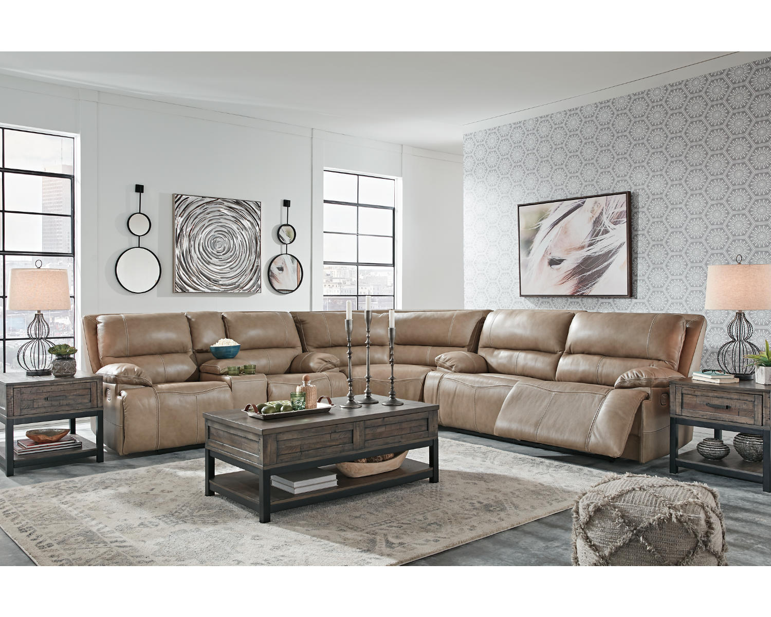 Ricmen 3-Piece Power Reclining Sectional