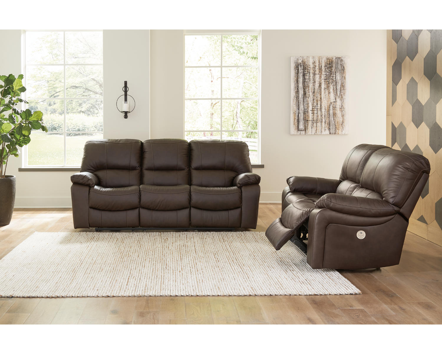 Leesworth Power Reclining Sofa and Loveseat