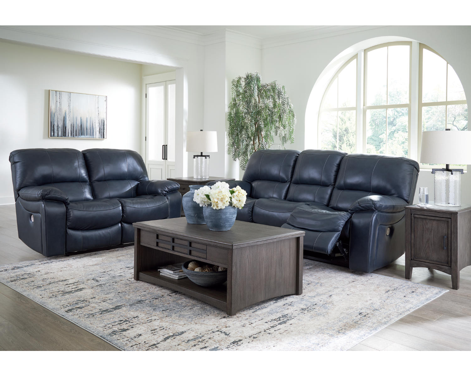 Leesworth Power Reclining Sofa and Loveseat