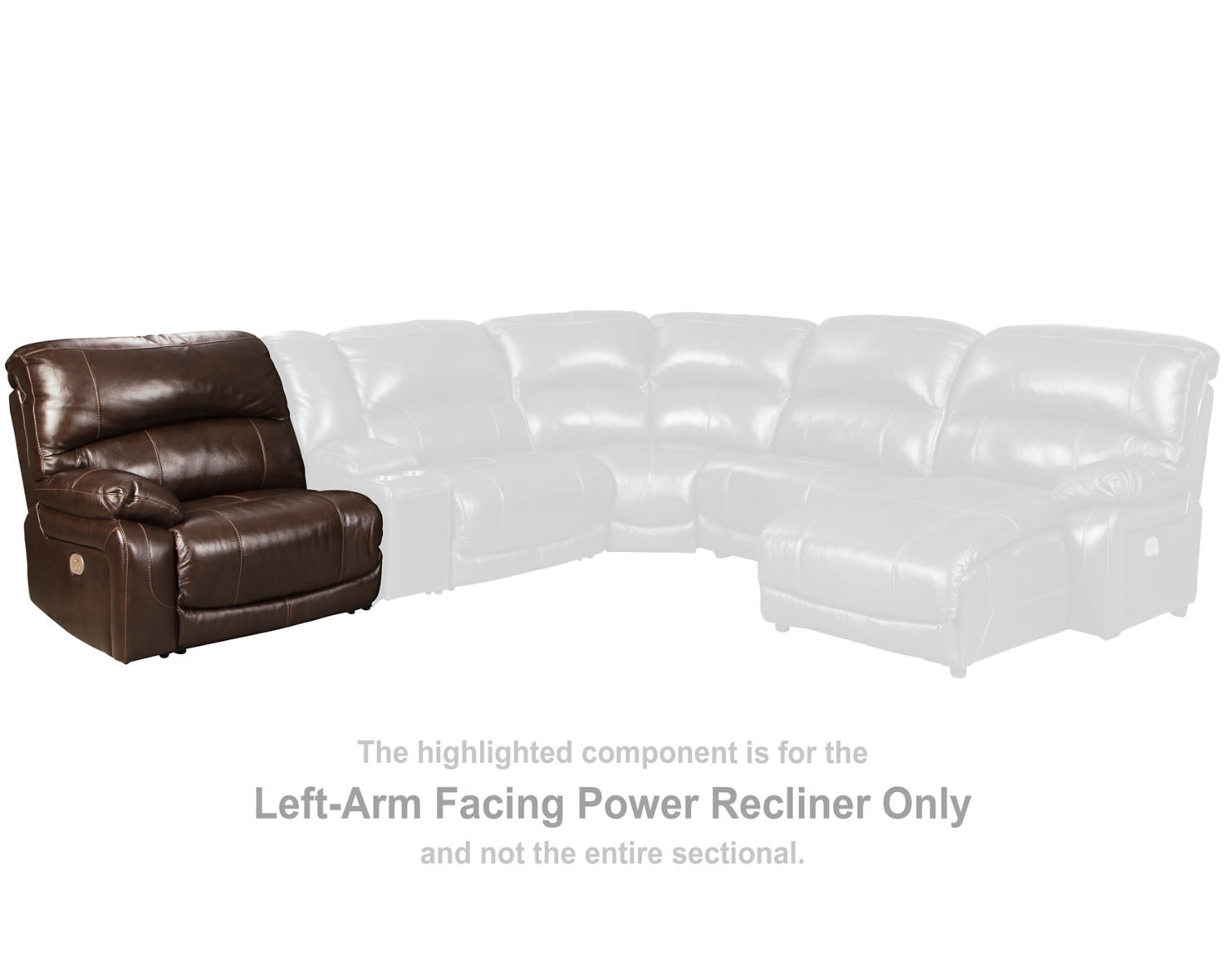 Hallstrung Left-Arm Facing Power Recliner