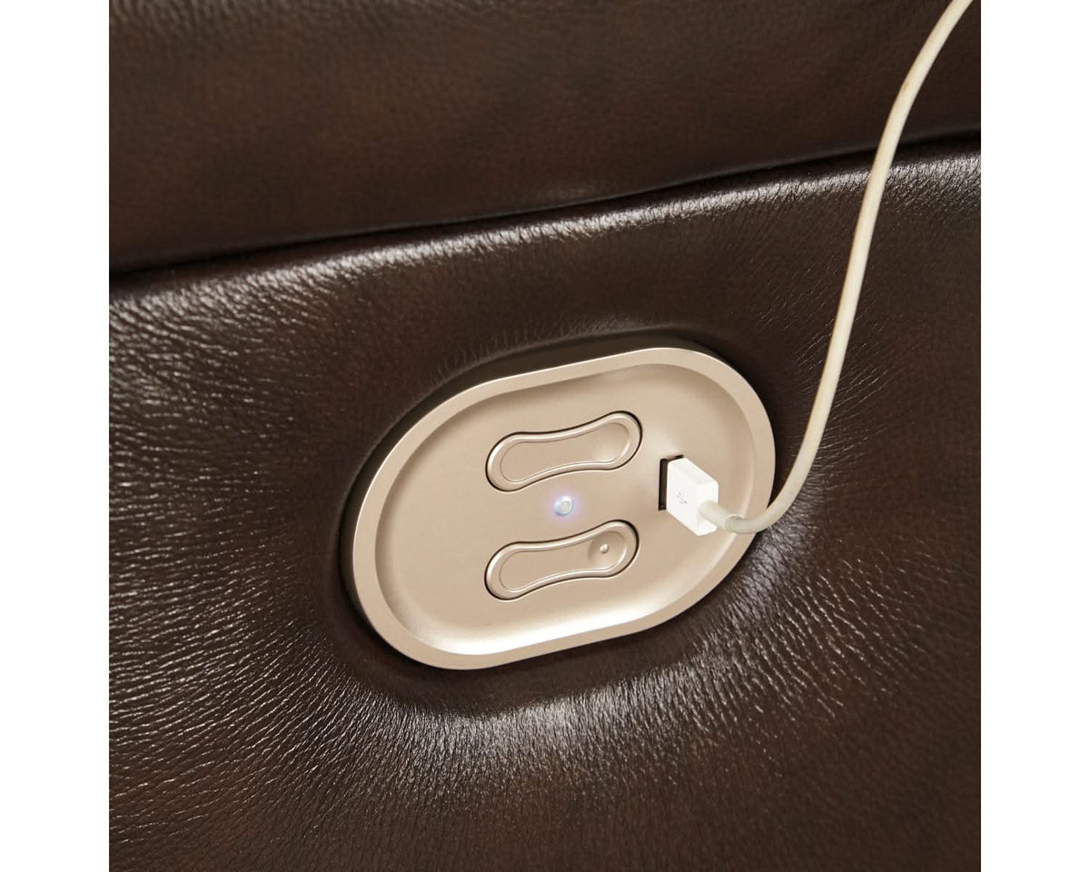 Seccional reclinable eléctrico Hallstrung de 5 piezas con chaise longue