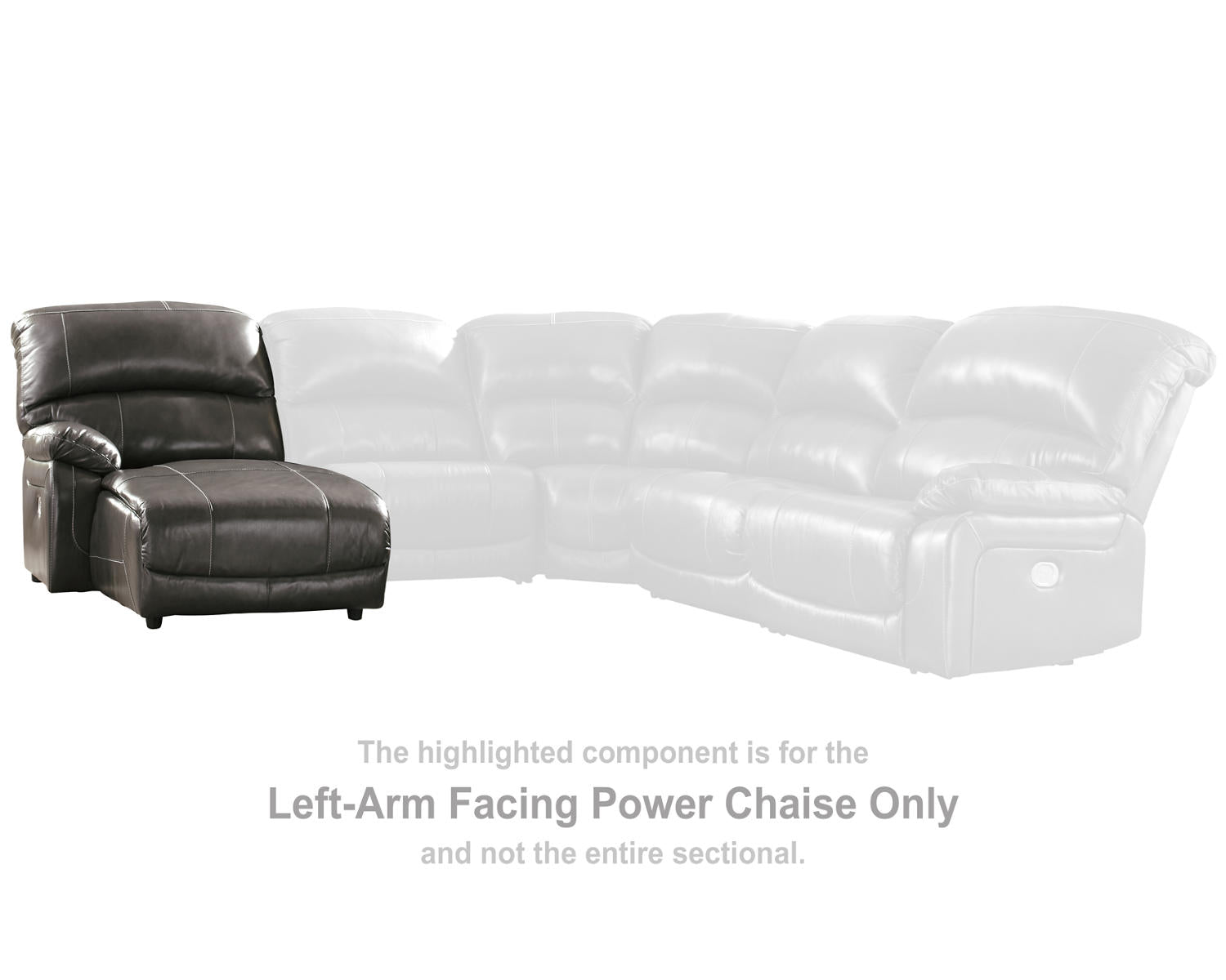 Hallstrung Left-Arm Facing Power Reclining Back Chaise