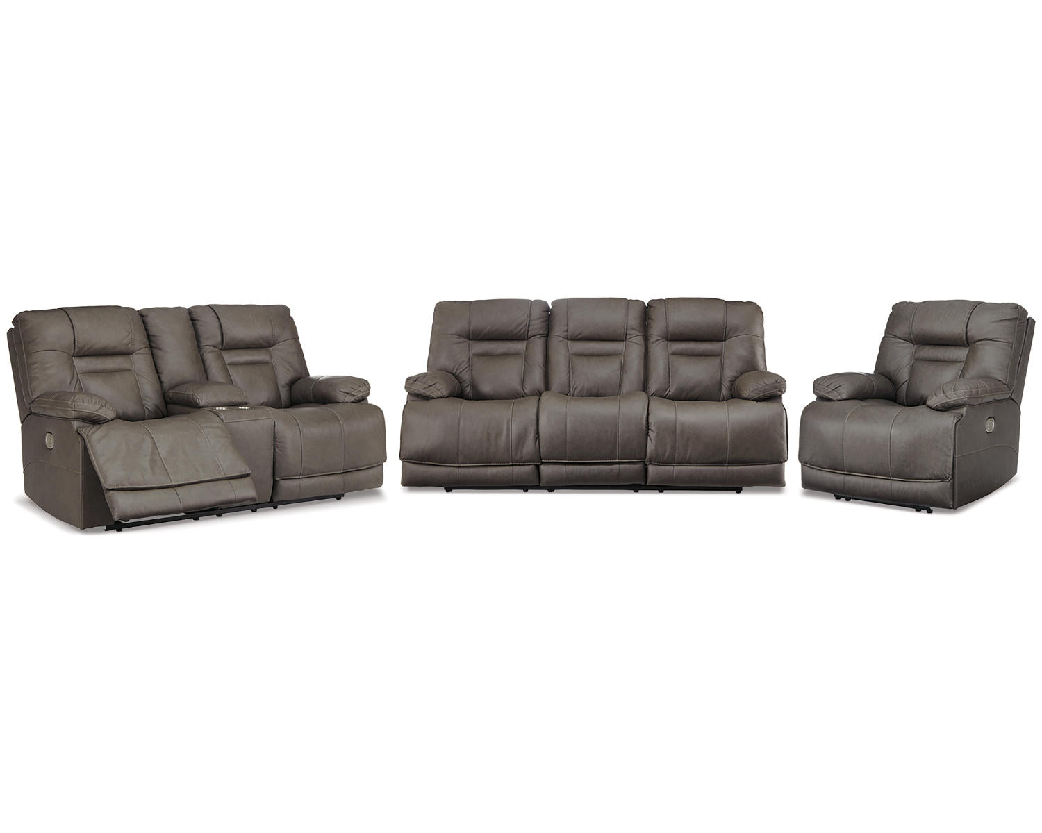 Wurstrow Power Reclining Sofa, Loveseat and Recliner