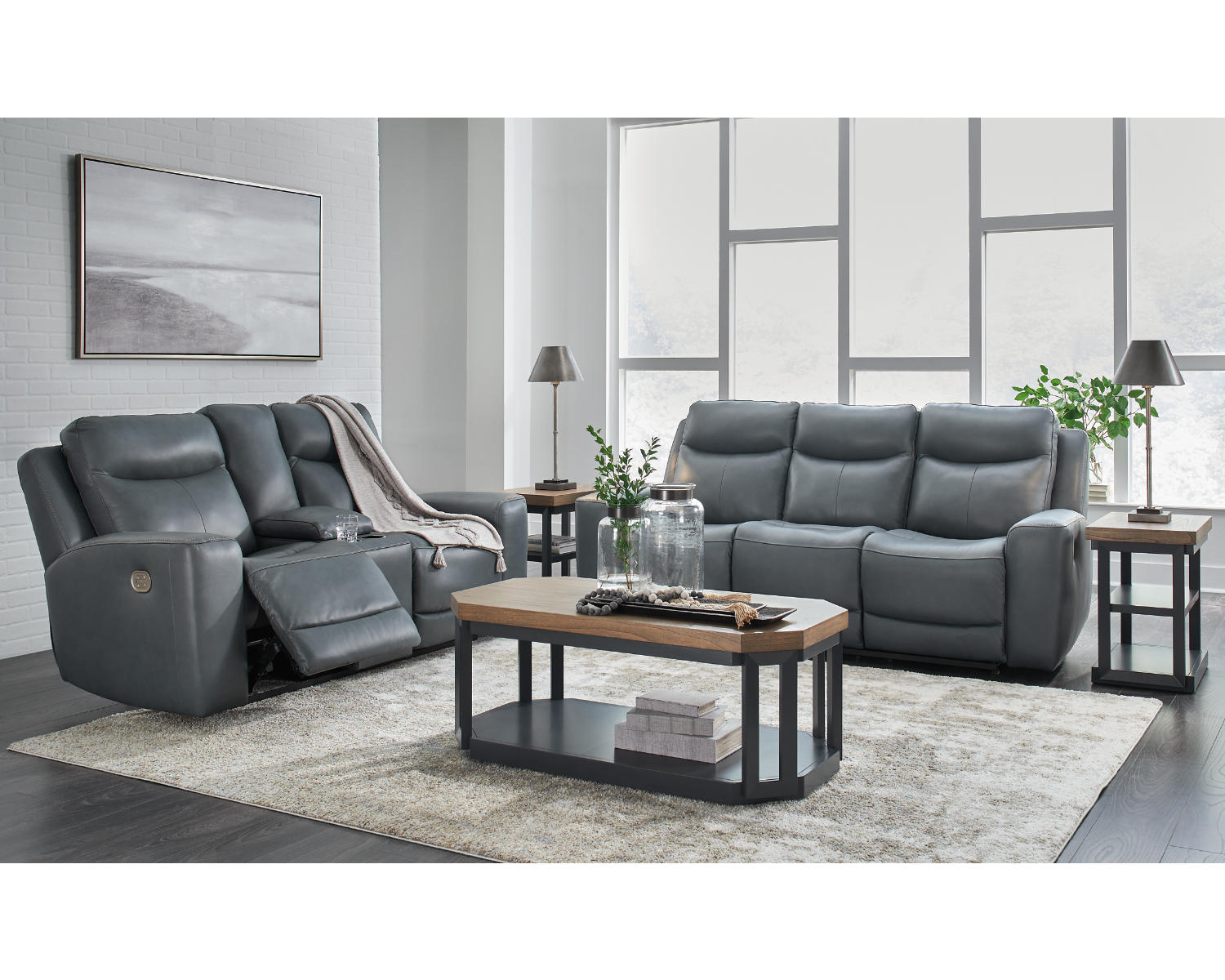 Mindanao Power Reclining Sofa and Loveseat